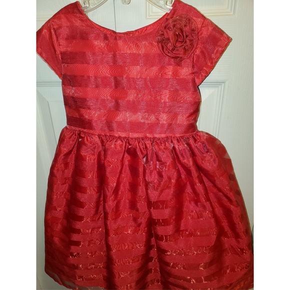GEORGE TODDLER GIRL RED DRESS SIZE 5 - Picture 3 of 7